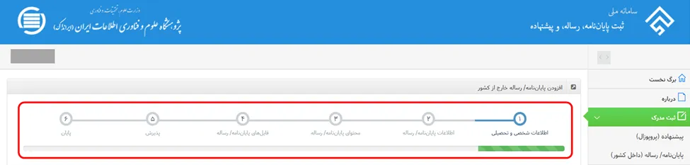 منو 6 مرحله ای ایرانداک