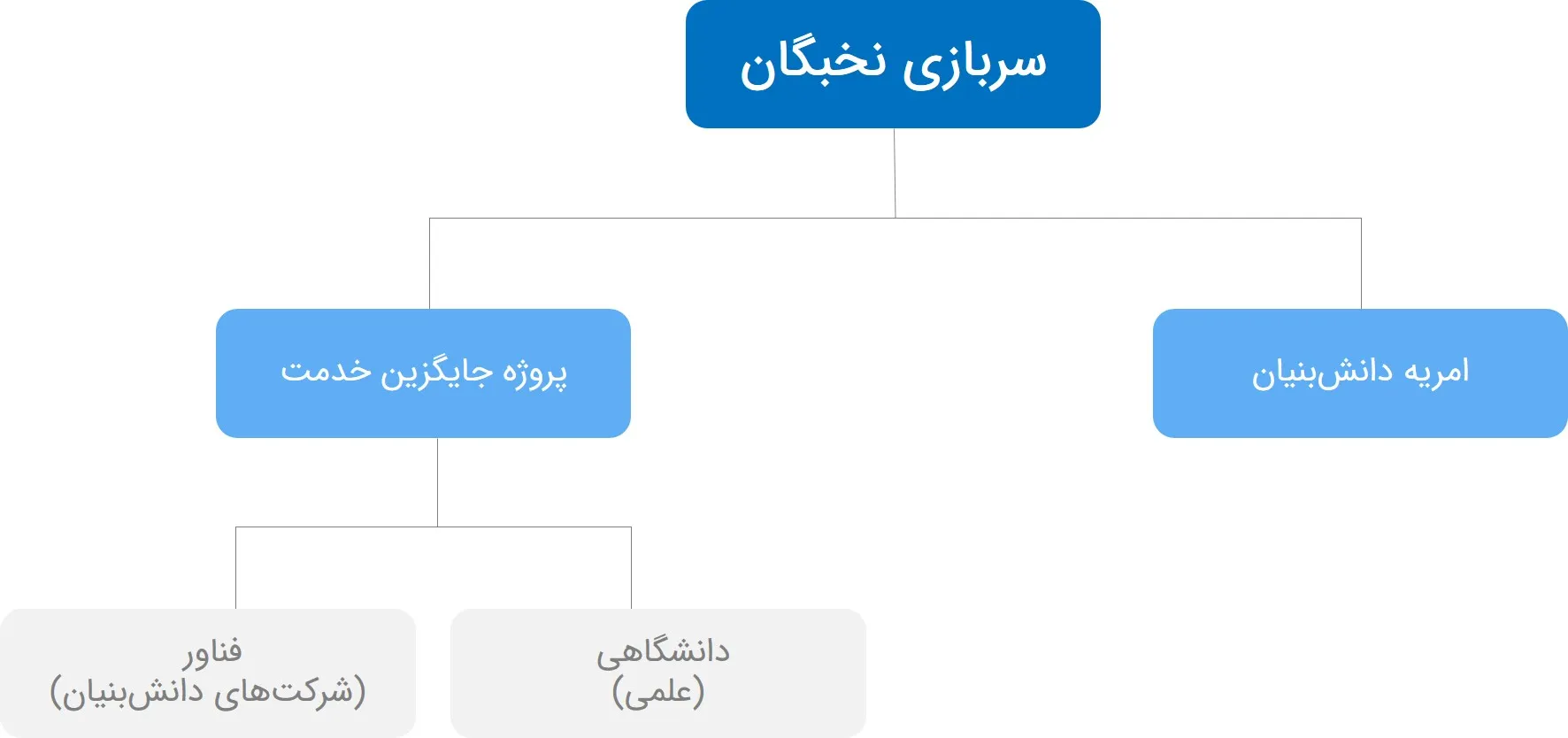 نمودار انواع روش‌های سربازی نخبگان