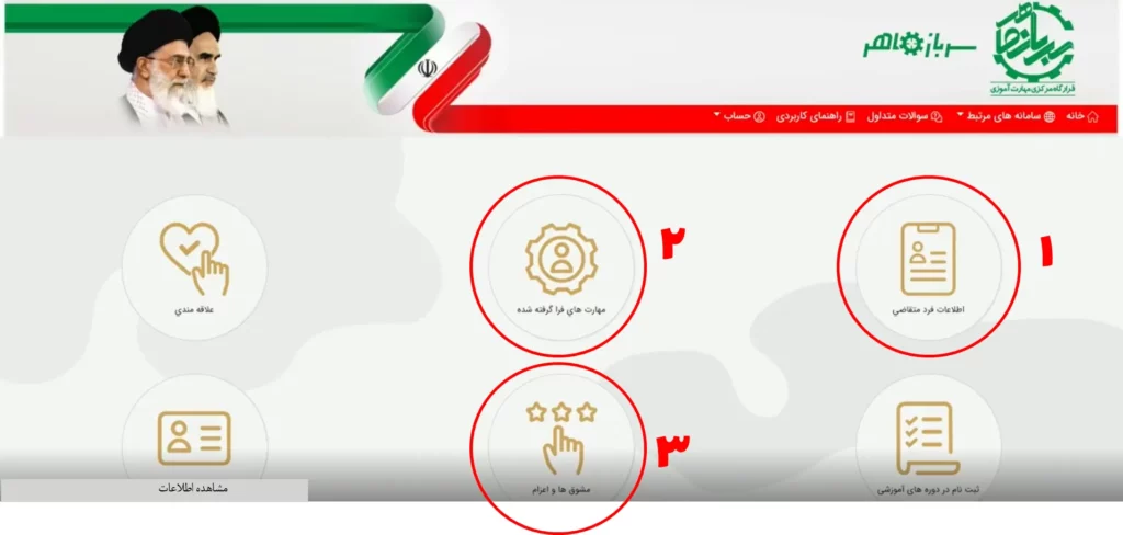 تصویر آیکون سه فرم اصلی وارد کردن اطلاعات سرباز ماهر