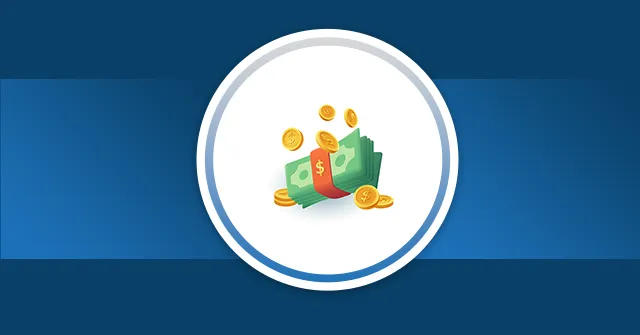 عکس شاخص پست 70 درباره گرفتن ارز دولتی، تصویری شماتیک از عکس دسته اسکناس‌های سبز و سکه‌های طلایی و کل عکس در یک زمینه آبی تیره قرار گرفته است.