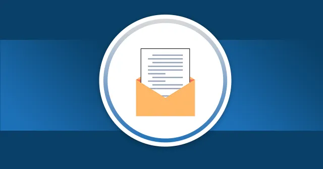 عکس شاخص پست 91 درباره نامه‌های پروژه جایگزین خدمت در بنیاد ملی نخبگان، تصویری از یک پاکت نامه باز شده که یک کاغذ سفید با خطوط افقی روی آن از پاکت نامه بیرون آمده است. کل عکس در یک زمینه آبی تیره قرار گرفته است.